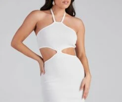 Windsor. Tropic Like It's Hot Halter Midi Dress -Specialtycookwareus 06005 1306 4