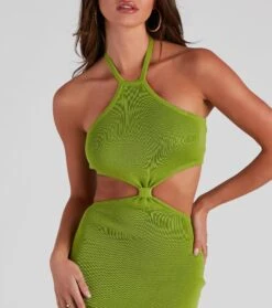 Windsor. Tropic Like It's Hot Halter Midi Dress -Specialtycookwareus 06005 1376 4