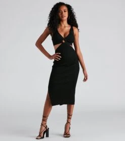 Windsor. Feel The Heat V-Neck Midi Dress -Specialtycookwareus 06005 1447 1