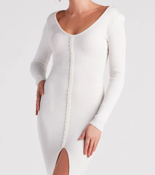 Windsor. Pearl-Fect Pick Sweater Maxi Dress -Specialtycookwareus 06005 1525 4