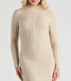 Windsor. Flirty In Fall Cable Knit Dress -Specialtycookwareus 06005 1614 4