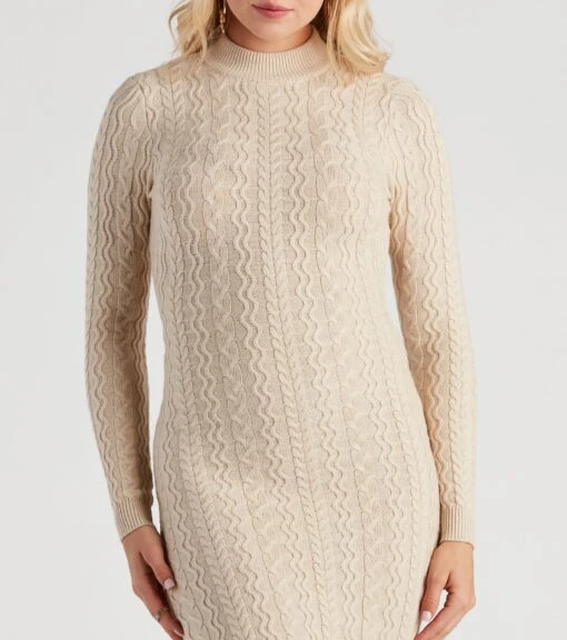 Windsor. Flirty In Fall Cable Knit Dress -Specialtycookwareus 06005 1614 4