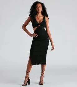 Windsor. Feel The Heat V-Neck Midi Dress -Specialtycookwareus 06005 1687 1