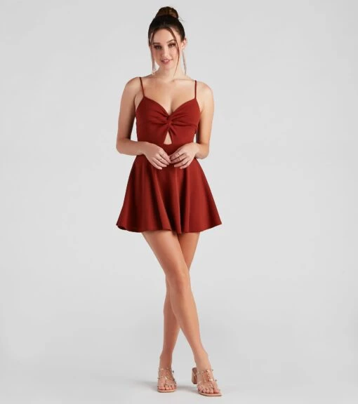 Windsor. Trendy Twist-Front Skater Romper -Specialtycookwareus 06503 1005 3