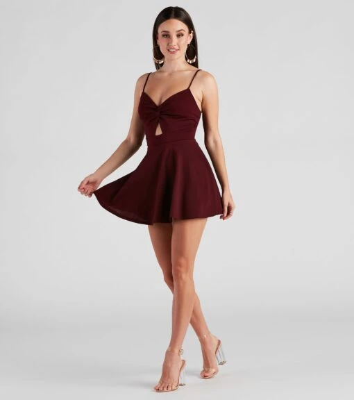 Windsor. Trendy Twist-Front Skater Romper -Specialtycookwareus 06503 1006 3