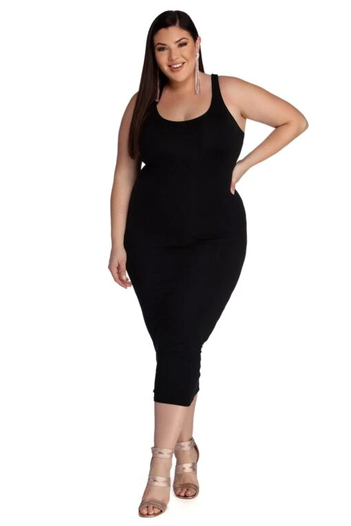 Windsor. Plus Basic Essentials Midi Dress -Specialtycookwareus 15102 0020 1 43e995c3 0857 4a6b bfd1 e7077f830858