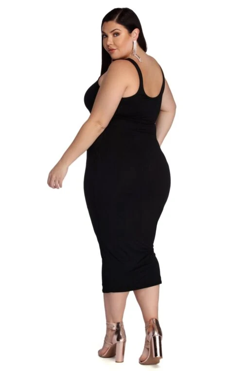 Windsor. Plus Basic Essentials Midi Dress -Specialtycookwareus 15102 0020 2