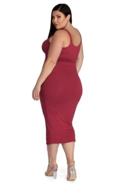 Windsor. Plus Basic Essentials Midi Dress -Specialtycookwareus 15102 0021 2