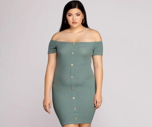 Windsor. Plus Thrill Of Knit Ribbed Dress -Specialtycookwareus 15102 0035 1 93b193f6 5e5f 47c9 8c50 3f1f0d352431