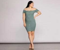 Windsor. Plus Thrill Of Knit Ribbed Dress -Specialtycookwareus 15102 0035 3 a58618b9 aa90 4293 ad08 ab3e7f6533f6